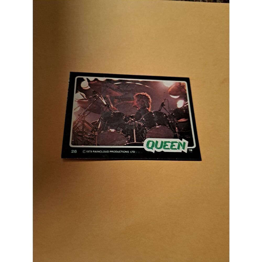 Vintage 1979 Raincloud Productions Queen Trading Card #26 Rock Band Memorabilia